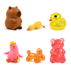 Squishy Box Animal Lover Grande Rosado / Naranjo / Rosado — productos originales sobre fondo blanco
