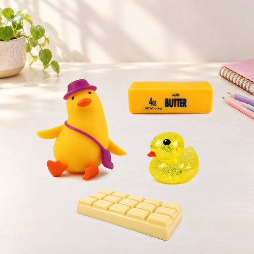 Foto de contexto de Squishy Box Amarillo: producto original en contexto