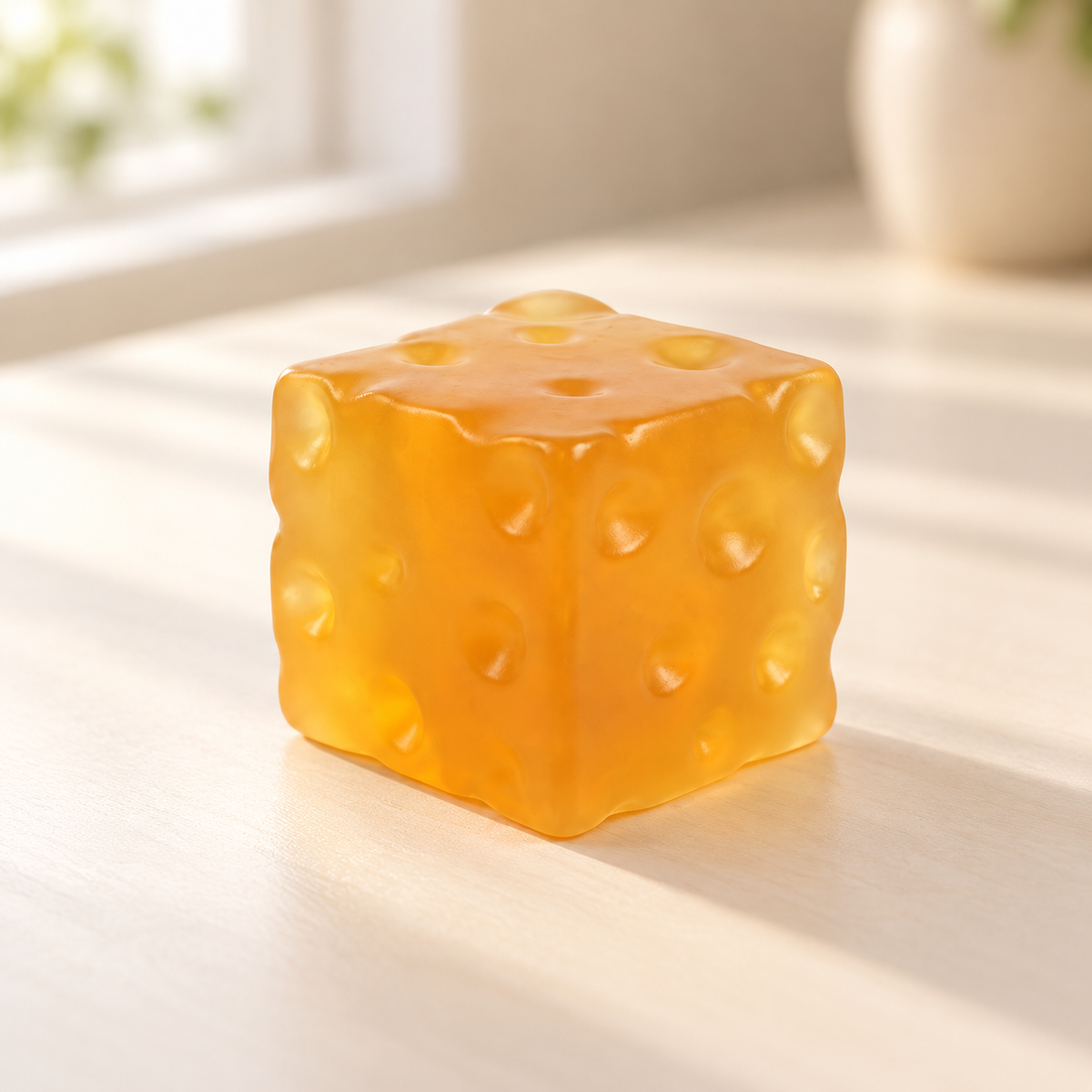 Un cubo translúcido