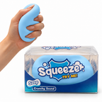 Squishy Jabón Crunchy azul de Squishy Chile con su caja