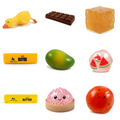 Squishy Box Rellenos completo de 9 productos: fruta Sandía y Chocolate Café