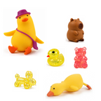 Squishy Box Animal Lover Grande Amarillo / Amarillo / Rosado — productos originales sobre fondo blanco