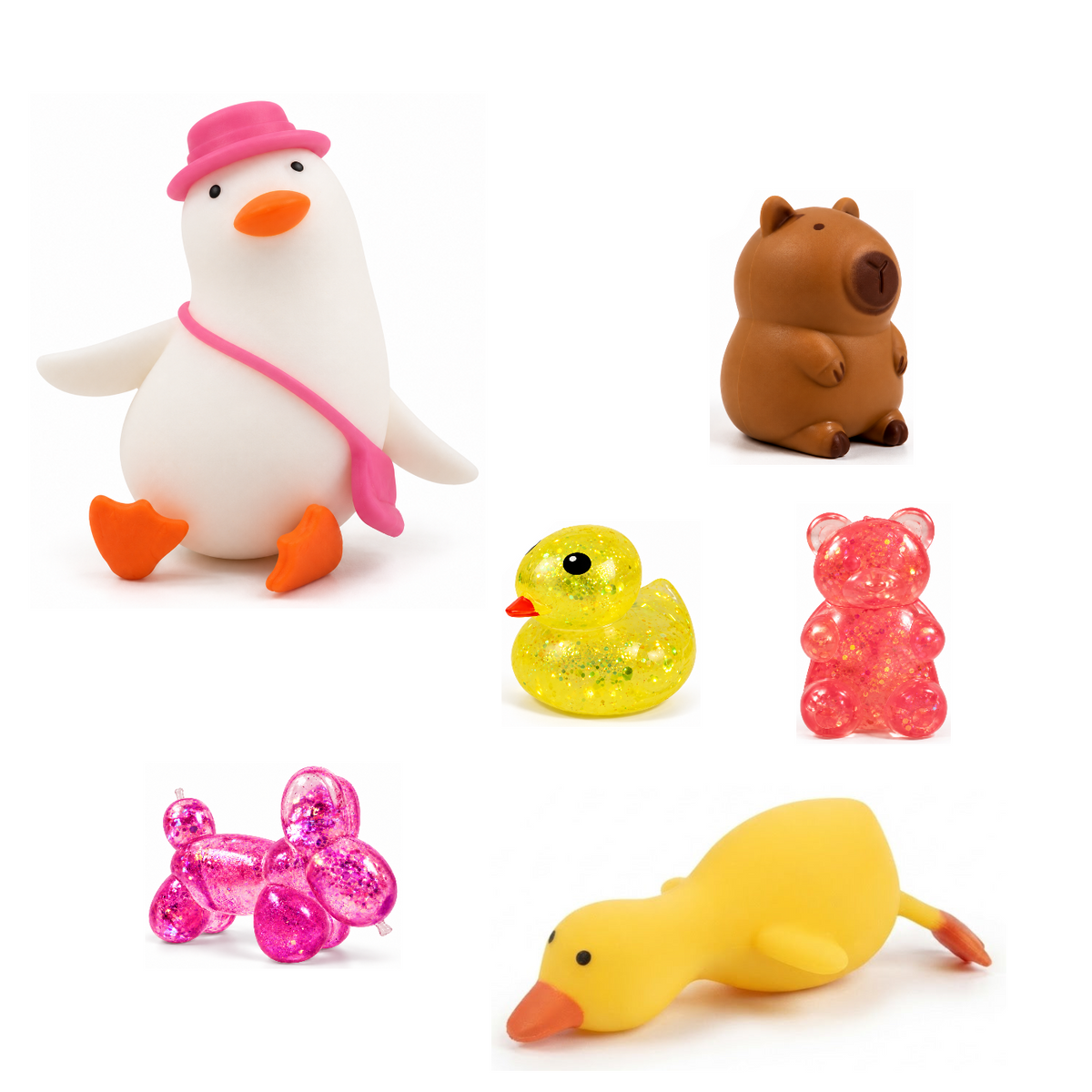 Squishy Box Animal Lover Grande Blanco / Rosado / Rosado — productos originales sobre fondo blanco