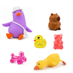 Squishy Box Animal Lover Grande Morado / Rosado / Rosado — productos originales sobre fondo blanco