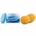 Portada ecommerce Squishy Box Crunchy Duo azul: jabón Crunchy intacto en su caja y Crunchy Peanut, fondo blanco