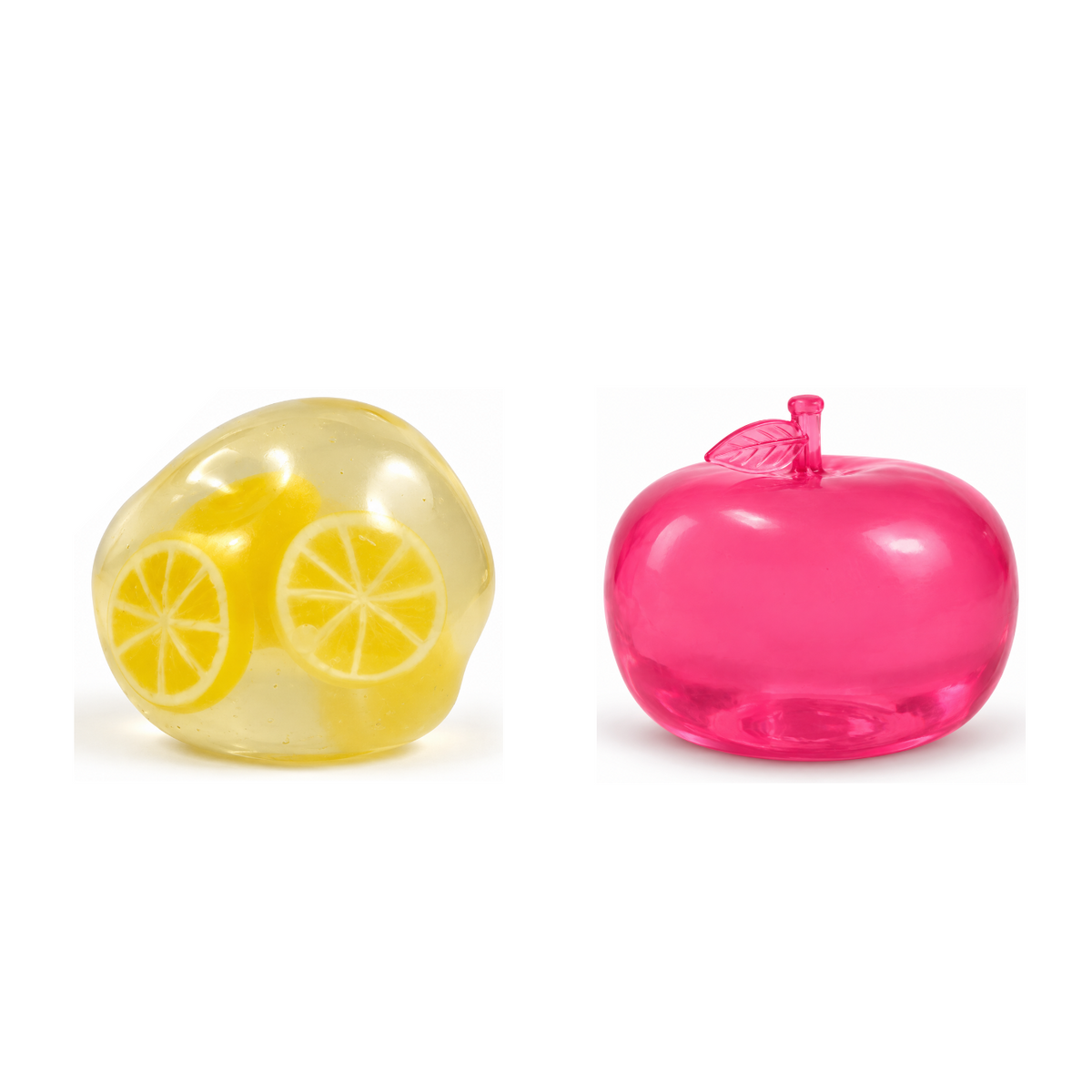 Squishy Box Dúo Frutas Limón / Rosado — productos originales sobre fondo blanco