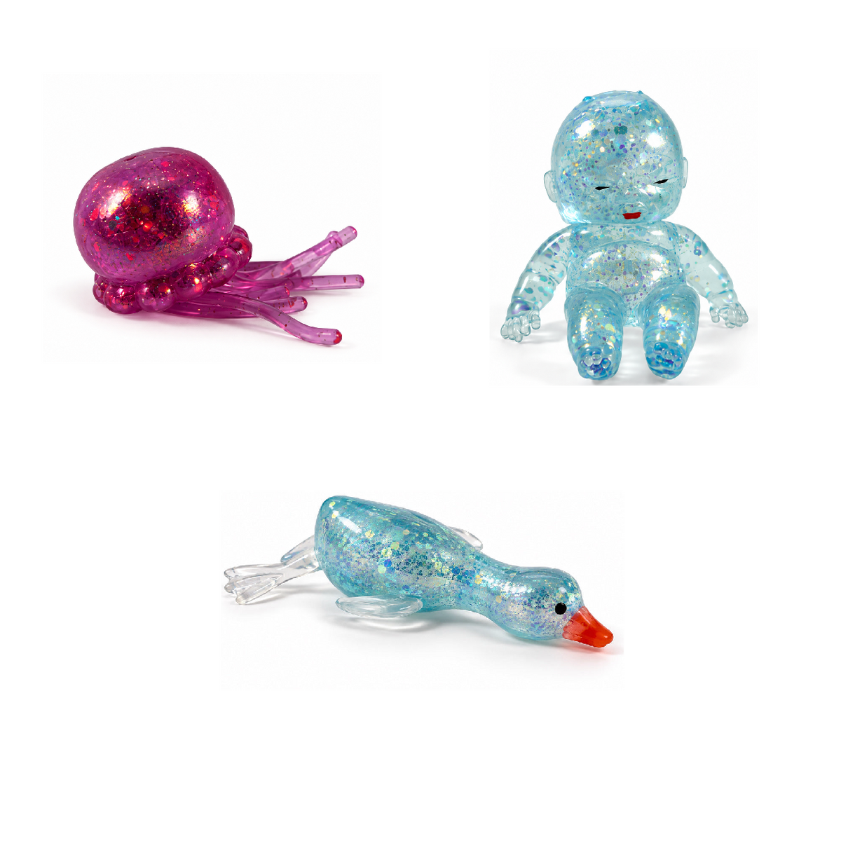Portada Squishy Box Glitter Morado con productos originales